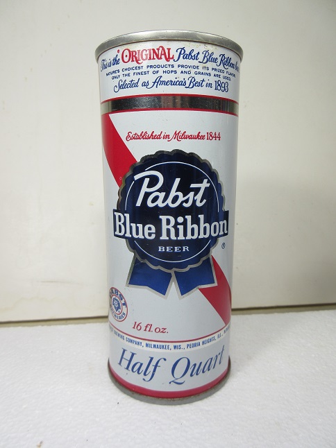 Pabst Blue Ribbon - SS - Half Quart - 16oz - Click Image to Close
